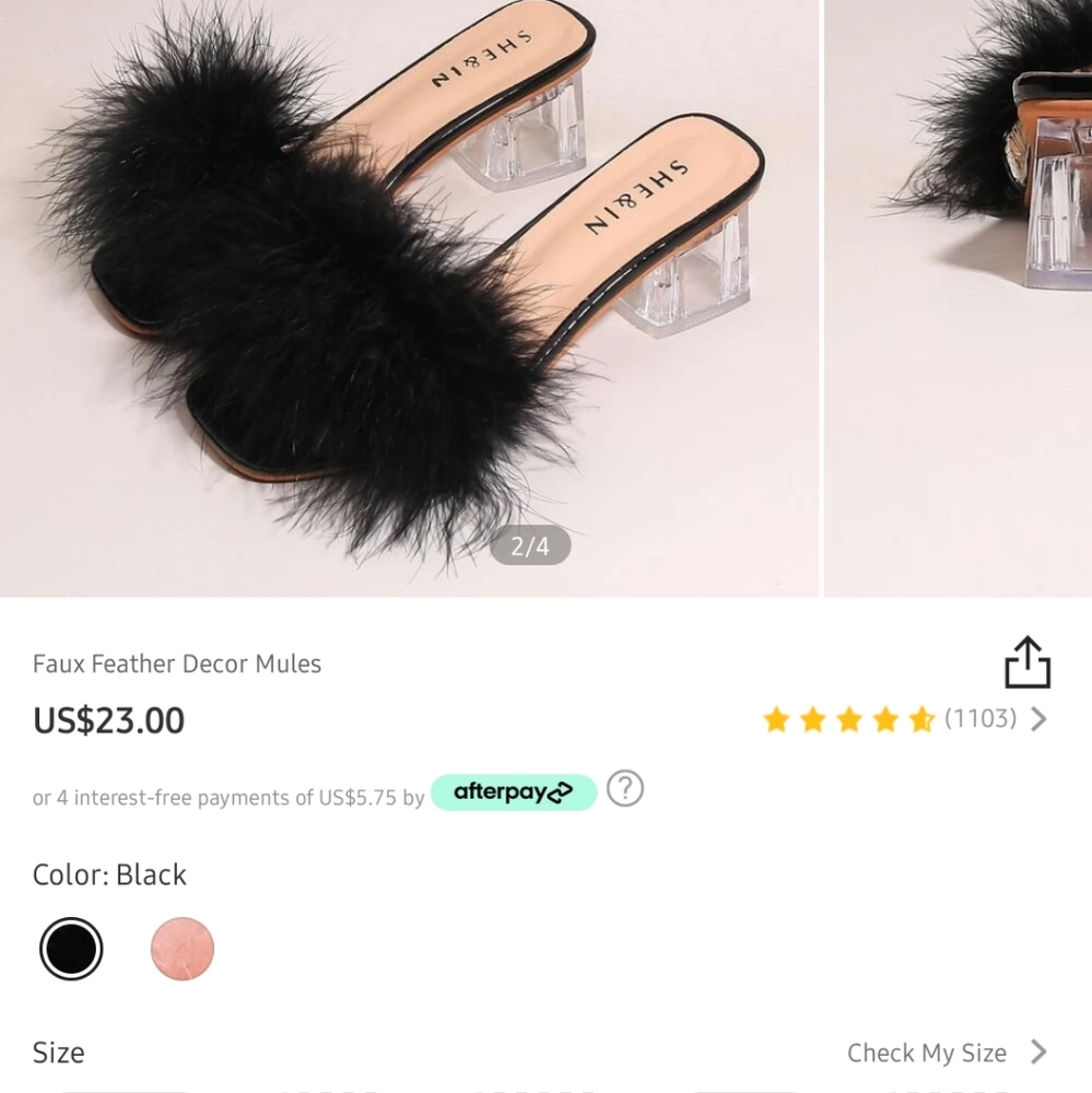 FAUX FUR SANDALS